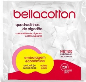 Produto Bella cotton algodao quadrado pacote com 250 unidades foto 1