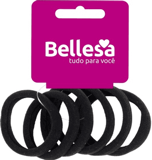 Produto Bellesa elastico meia preto com 6 unidades ref 743b foto 1