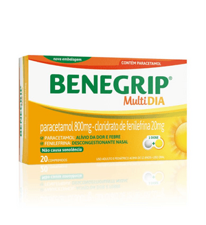Produto Benegrip multi dia com 20 comprimidos
 foto 1