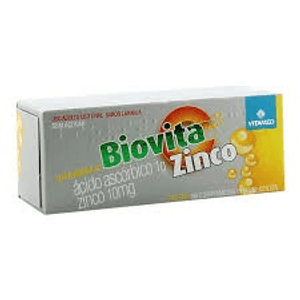 Produto Biovita c + zinco 1grama com 10 comprimidos efervescente foto 1
