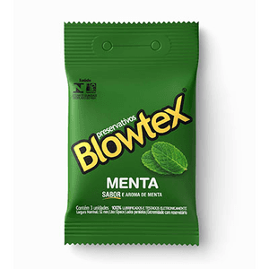 Produto Preservativo blowtex de bolso menta embalagem com 3 unidades foto 1