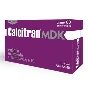 Produto Calcitran mdk calcio magnesio vitaminas d3 e k2 60 comprimidos foto 1