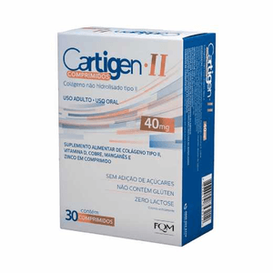 Produto Cartigen c ii 40 mg 30 comprimidos
 foto 1
