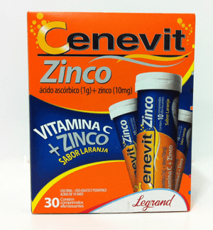 Produto Cenevit zinco 30 comprimidos efervecentes laranja foto 1