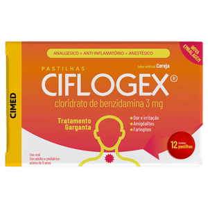 Produto Ciflogex cereja 12 pastilhas cimed foto 1