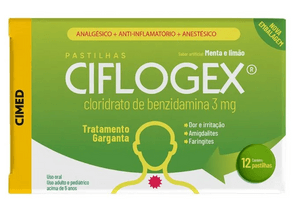 Produto Ciflogex menta limão 12 pastilhas cimed foto 1