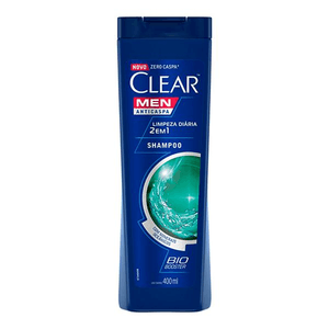 Produto Shampoo clear men anticaspa limpeza diária  2 em 1 400ml
 foto 1