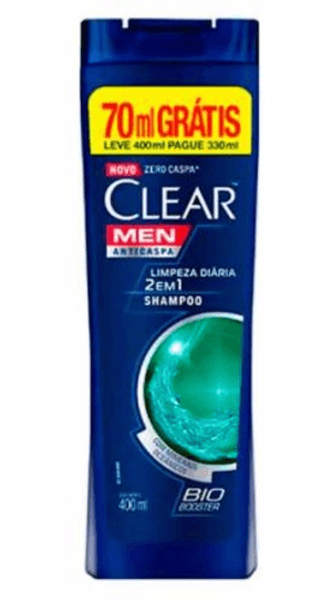 Produto Shampoo clear 2x1 limpeza diaria leve 400ml pague 330ml foto 1