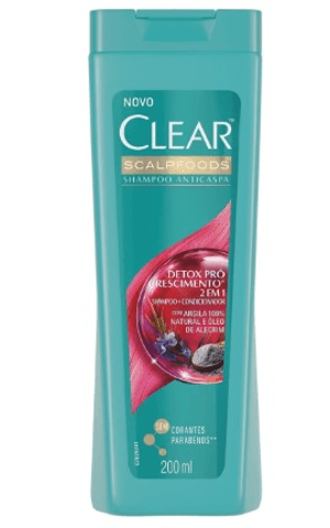 Produto Shampoo clear anticaspa detox pro crescimento 2 em 1 20ml foto 1