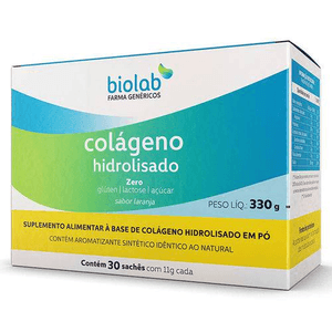 Produto Colágeno hidrolisado 30 sachês - biolab foto 1