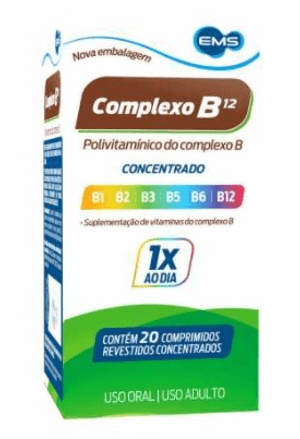 Produto Complexo b concentrado caixa com 20 comprimidos revestidos ems
 foto 1