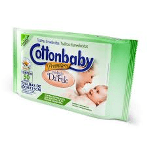 Produto Toalha umedecido cottonbaby cuidado da pele 50 unidades foto 1