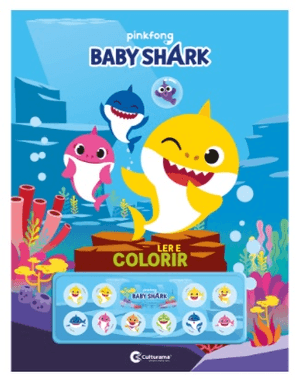 Produto Ler e colorir com adesivos baby shark - culturama foto 1