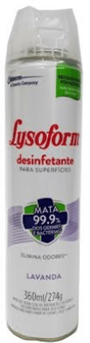 Produto Desinfetante lysoform aerossol lavanda 360ml foto 1