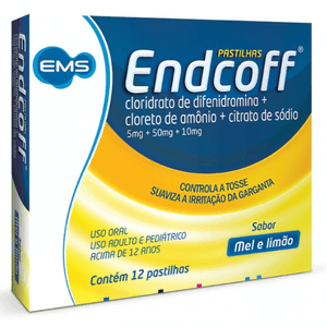 Produto Endcoff mel/limao 12 pastilhas ems foto 1