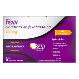 Produto Fexx 120mg 10 comprimidos revestidos cimed foto 1