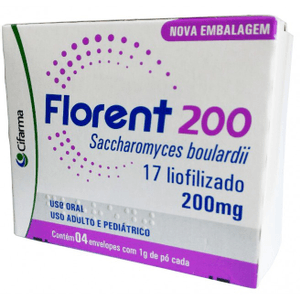 Produto Florent 200 mg com 04 envelopes de 1 grama cadas cifarma foto 1