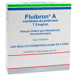 Produto Fluibron a 7,5 mg/ml solução para nebulização com 10 flaconetes de 2ml cada foto 1