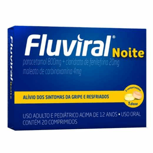 Produto Fluviral noite 20 comprimidos
 foto 1