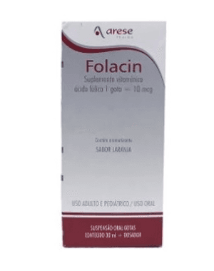 Produto Folacin 10mcg gotas sabor laranja 30ml foto 1