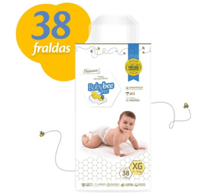 Produto Fralda descartavel infantil baby bee free dermoprotetora tamanho xg pacote com 38 unidades foto 1