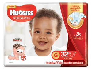 Produto Fralda descartável infantil huggies supreme care mega g pacote com 32 unidades foto 1