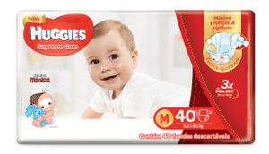 Produto Fralda descartável infantil huggies supreme care mega tamanho m com 40 unidades foto 1