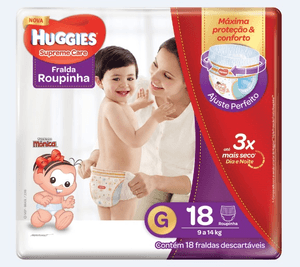 Produto Fralda descartavel infantil huggies supreme care roupinha tamanho g pacote com 18 unidades foto 1