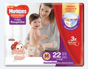 Produto Fralda descartavel infantil huggies supreme care roupinha tamanho m pacote com 22 unidades foto 1