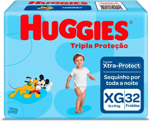 Produto Fralda infantil tripla proteção mega xg 32 unidades huggies foto 1