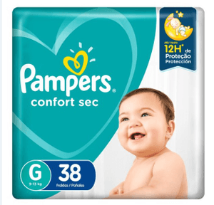 Produto Fralda  descartável infantil pampers confort sec mega g com 38 unidades foto 1