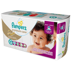 Produto Fralda  infantil  pampers premium care pacotao g com 20 unidades foto 1