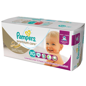 Produto Fralda infantil pampers premium care  xg com 16 unidades foto 1