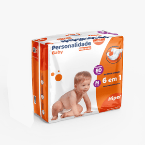 Produto Fralda descartavel infantil personalidade ultra sec hiper tamanho m pacote com 80 unidades foto 1
