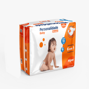 Produto Fralda descartavel infantil personalidade ultra sec hiper tamanho g pacote com 72 unidades foto 1