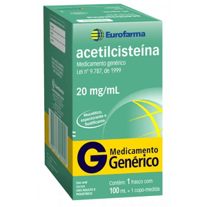 Produto Acetilcisteina 20mg frasco com 150ml genérico eurofarma foto 1