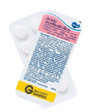Produto Acido acetilsalicilico 100 mg com 10 cpr ems - generico foto 1