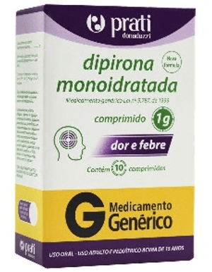 Produto Dipirona 1g 10 comprimidos prat-donaduzzi generico foto 1