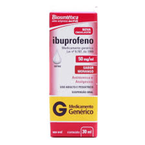 Produto Ibuprofeno 50 mg frasco com 30 ml biosintetica - generico foto 1