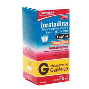 Produto Loratadina suspensao frasco com 100 ml biosintetica - generico foto 1