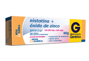 Produto Nistatina + óxido de zinco pomada 60g - genérico nova química foto 1