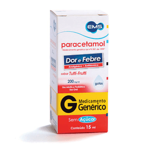 Produto Paracetamol 200 mg / ml com 15ml sabor tutti frutti generico ems foto 1