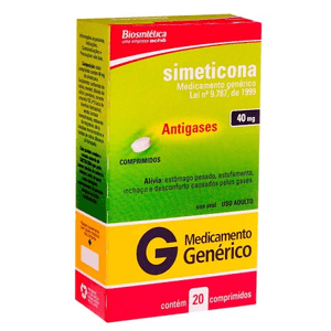 Produto Simeticona 40 mg com 20 capsulas biosintetica - generico foto 1