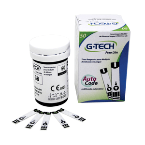 Produto G-tech lite tiras reagentes para medicação glicose 50 und foto 1
