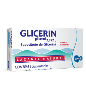 Produto Glicerin sup adulto com 6 supositorio  ems foto 1