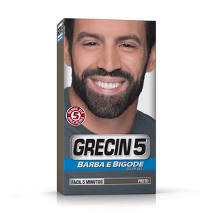Produto Grecin 5 color gel para barba / bigode cor preto foto 1