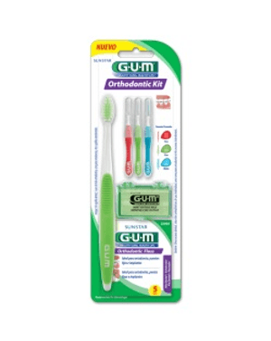 Produto Kit gum escova dental + 3 un escova interdental + 5un cera ortodontic 124lk foto 1