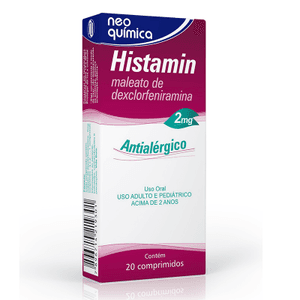 Produto Histamin 2 mg com 20 comprimidos neo quimica foto 1
