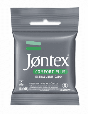 Produto Preservativo de bolso jontex anatomico confort plus com 3 unidades foto 1