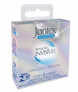 Produto Preservativo jontex sensitive sensaçao invisivel com 2 unidades foto 1